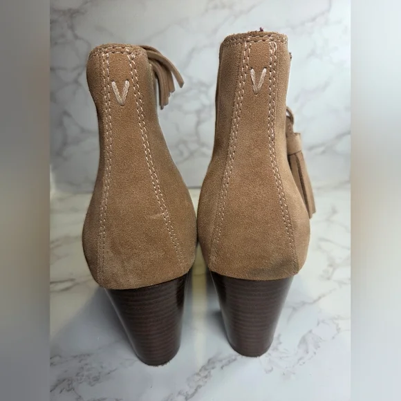 Suede Ankle Booties in Taupe - Women - Picture 2 of 9